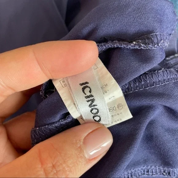 VTG ICINOO Blue Silk Elastic Waist Dress Pants - Picture 8 of 8